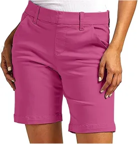 Bermuda Shorts for Women Trendy Loose Casual Summer High Waisted Chino Shorts Straight Leg Hiking Vacation Outfits