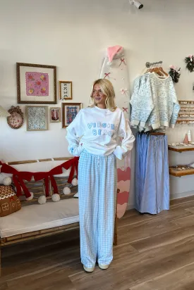 Blue Gingham Pajama Pants