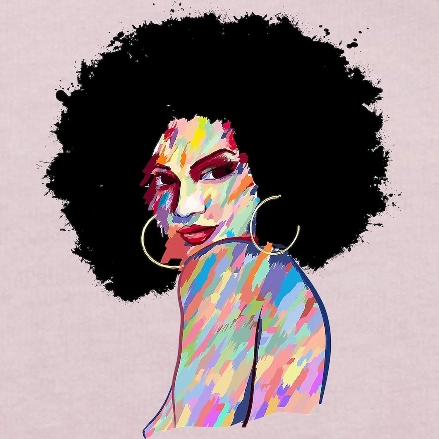 CafePress Artistic Black Woman Hand Painted African T Shirt Cute Toddler Graphic Tee, 100% Cotton