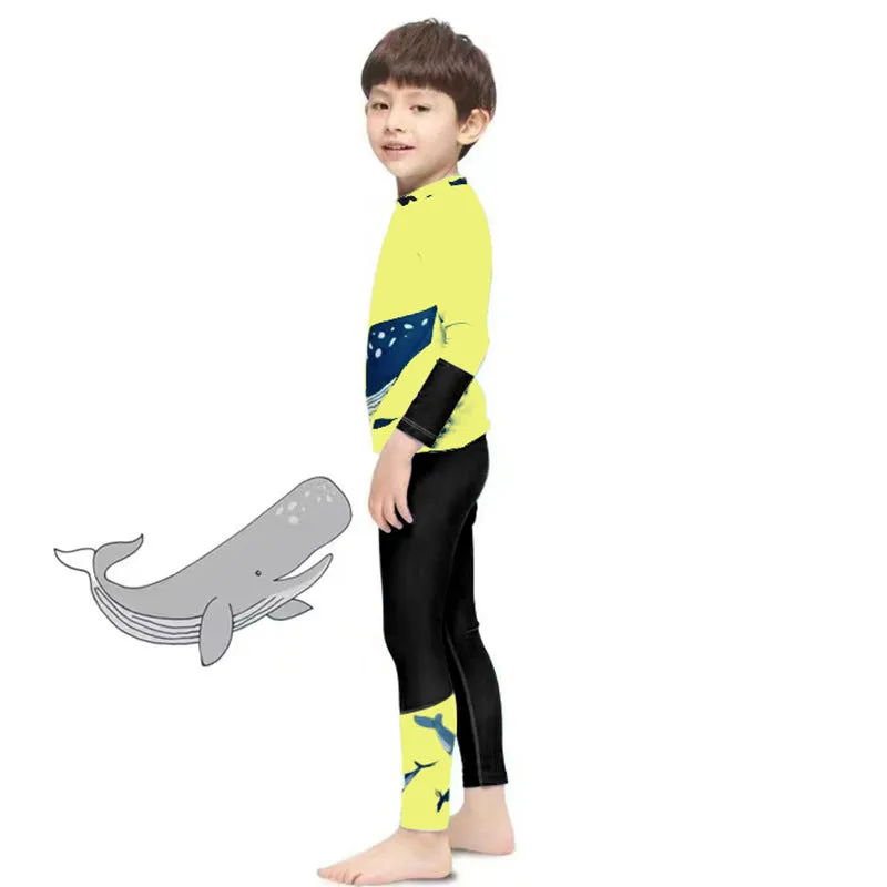 Children's Long-Sleeved Split Swimsuit