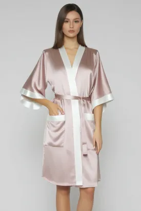 Colorblocked Silk Robes
