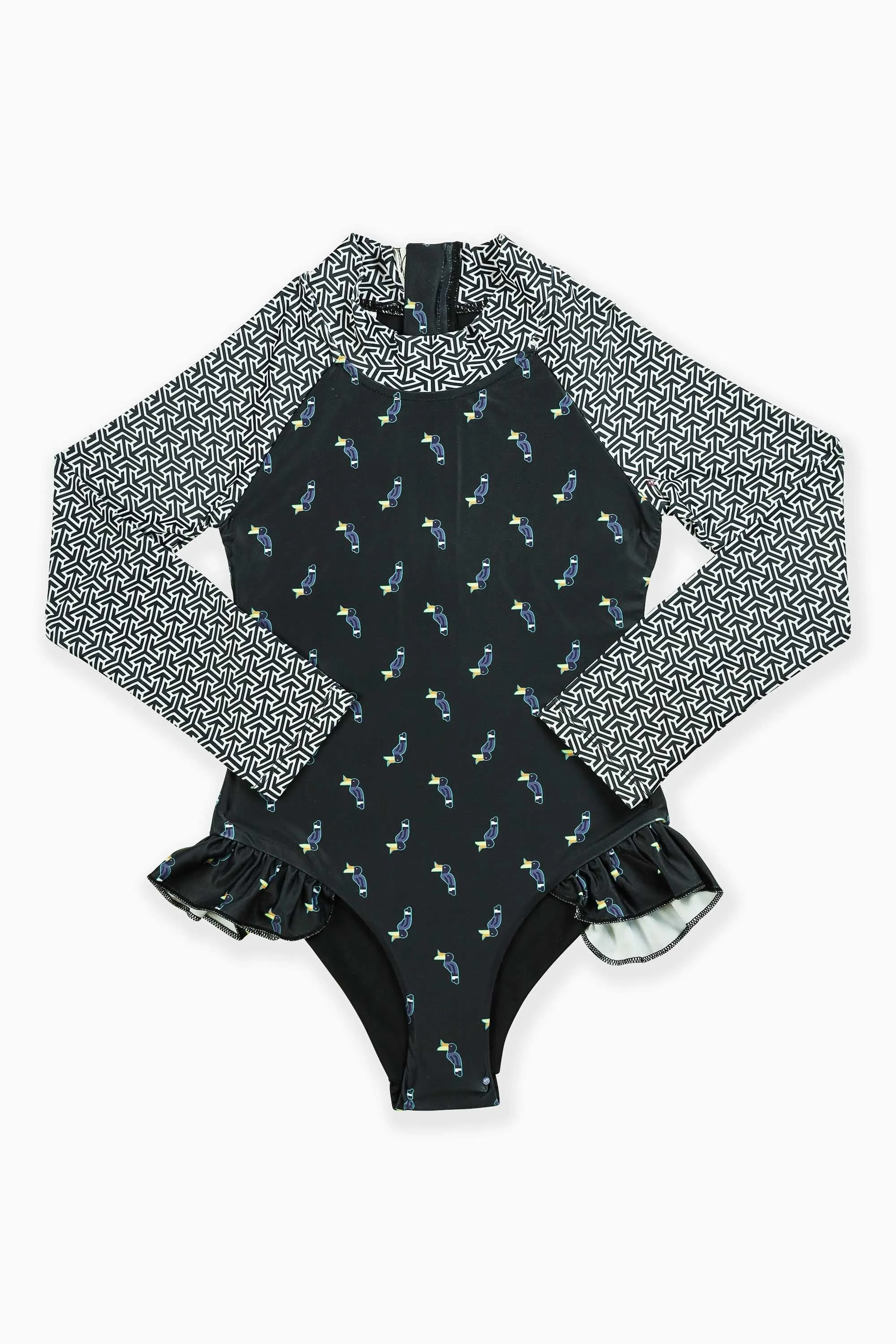 Coral Girls' Long Sleeve Swimsuit (Sale)