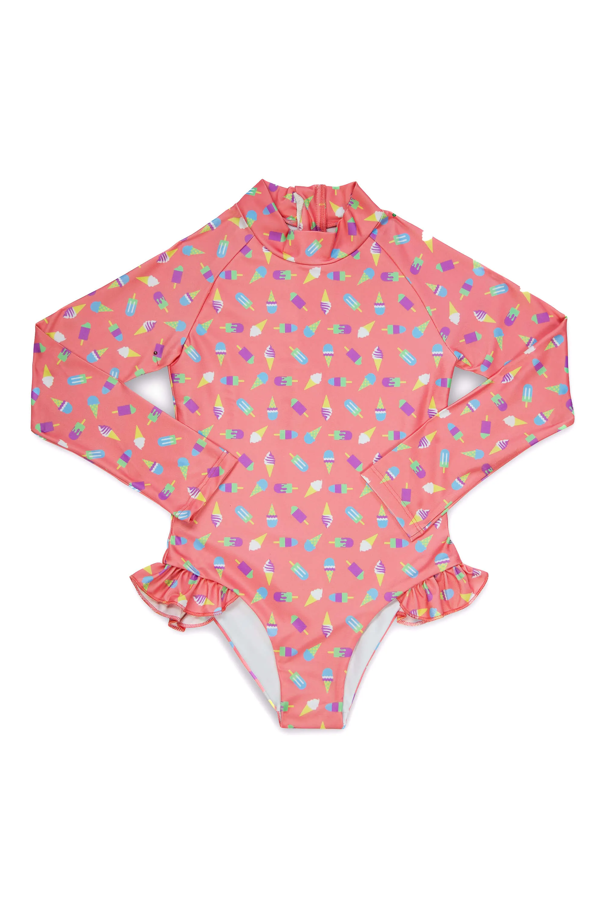 Coral Girls' Long Sleeve Swimsuit (Sale)