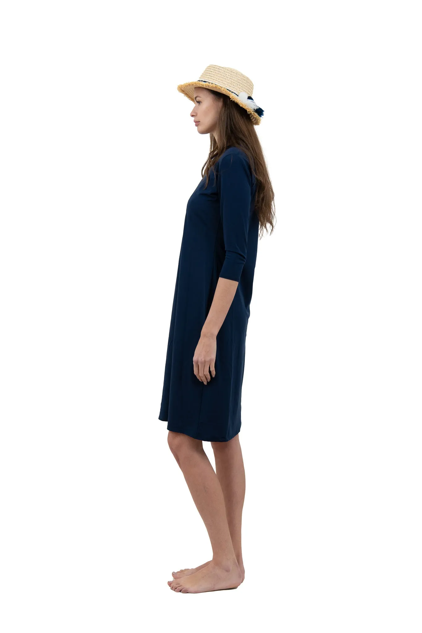 Half-Zip Swim Dress
