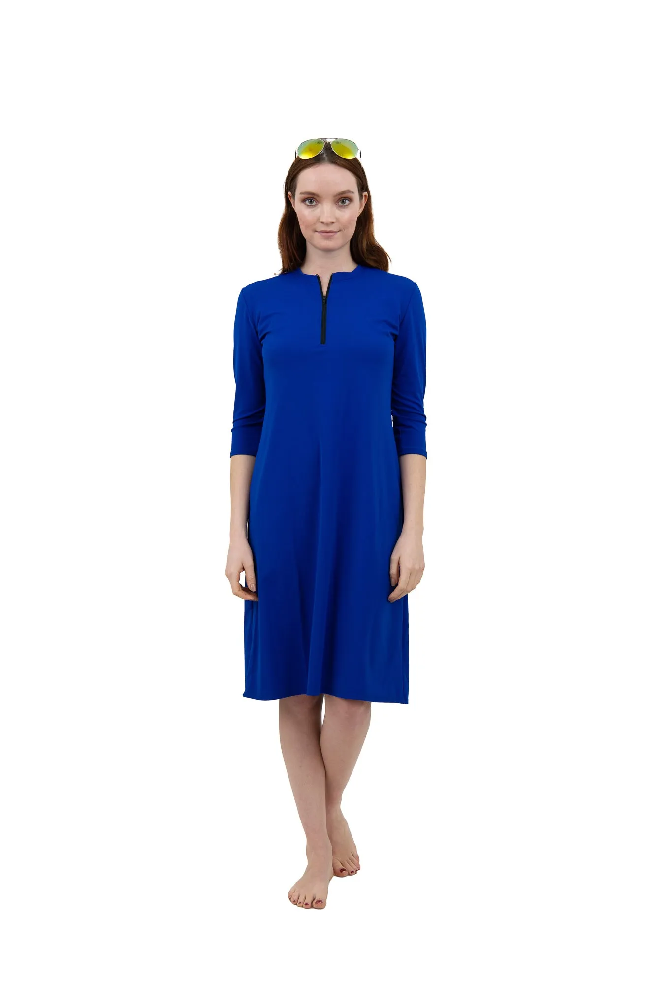 Half-Zip Swim Dress