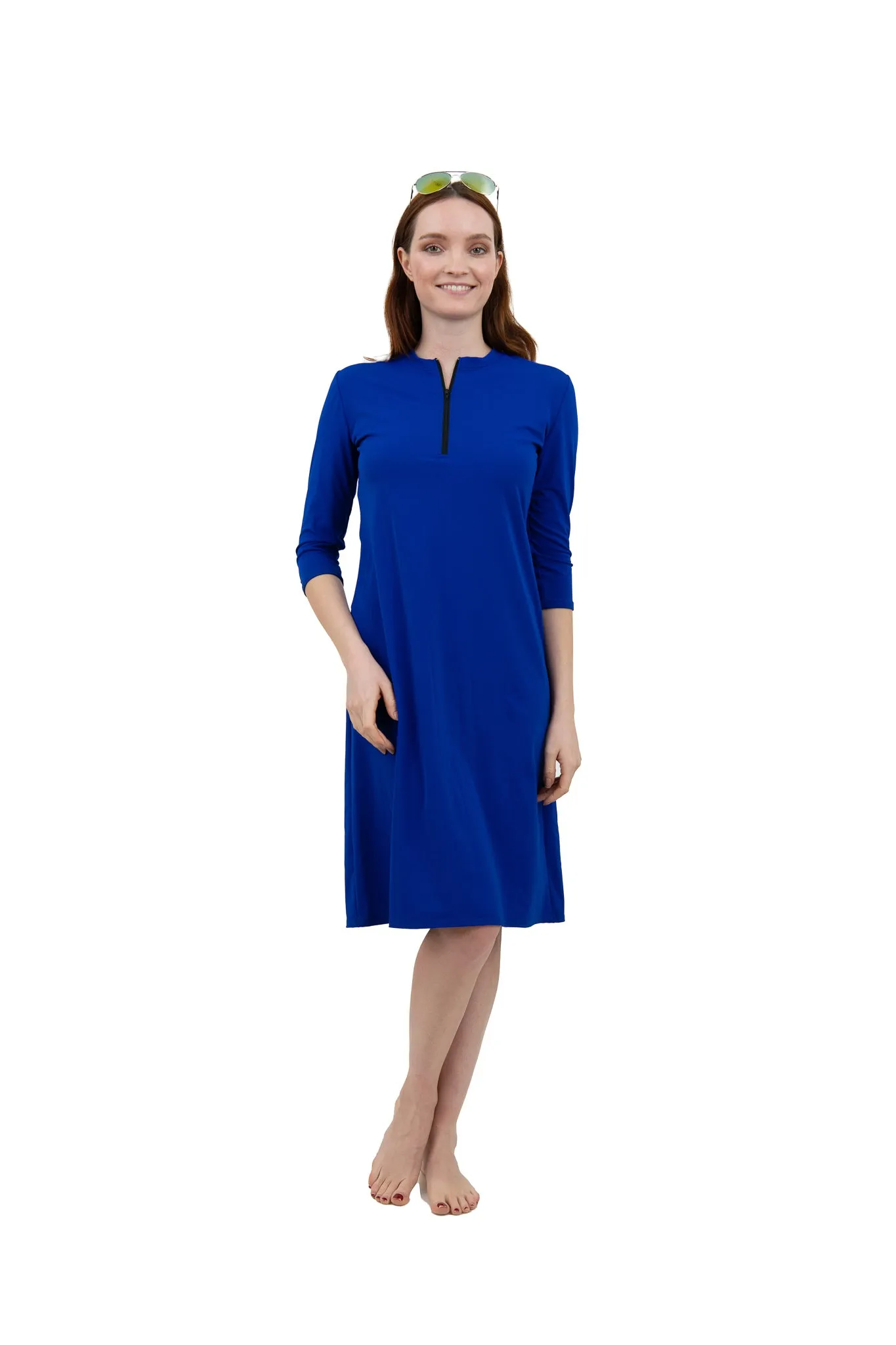Half-Zip Swim Dress