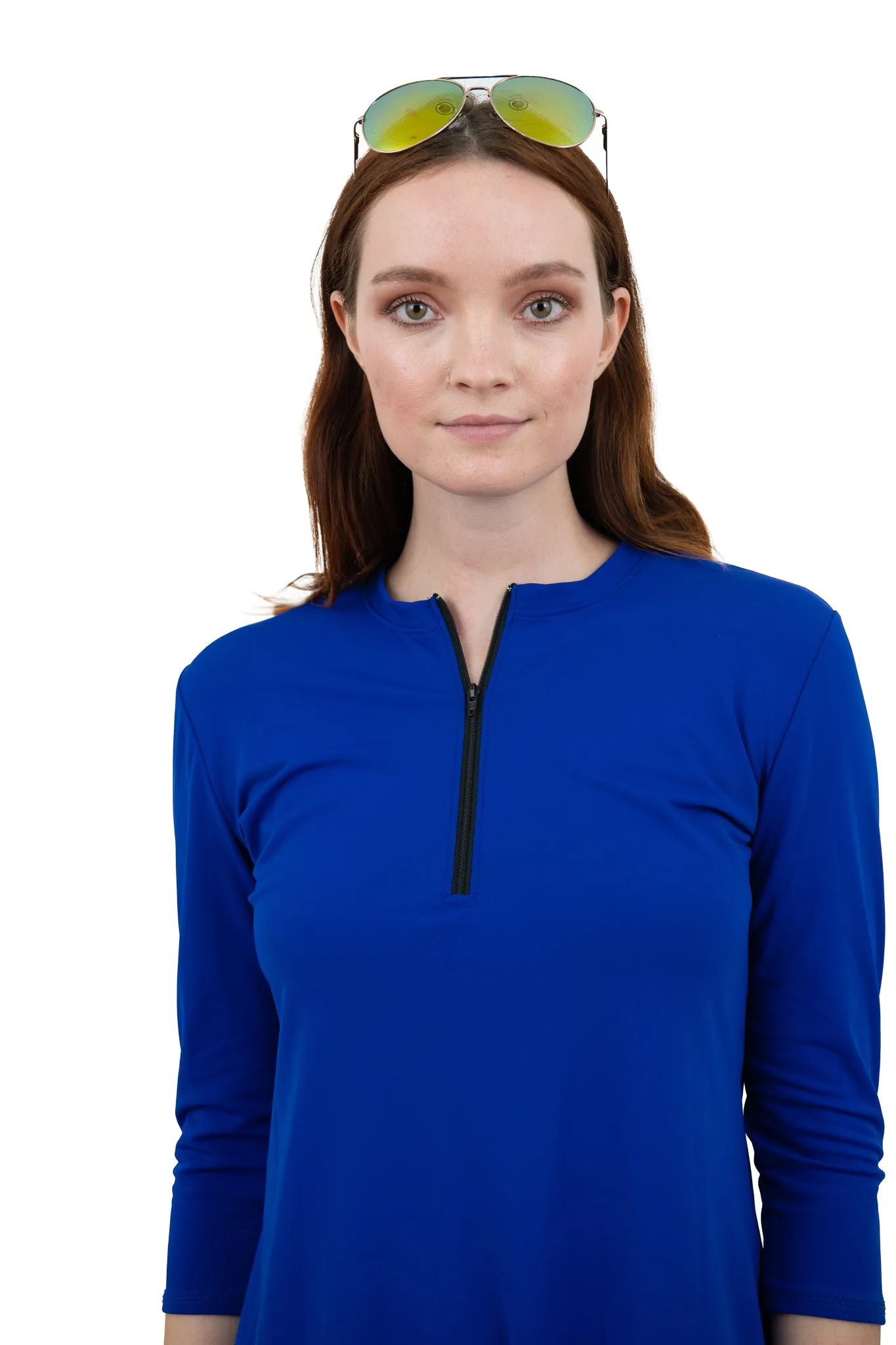 Half-Zip Swim Dress