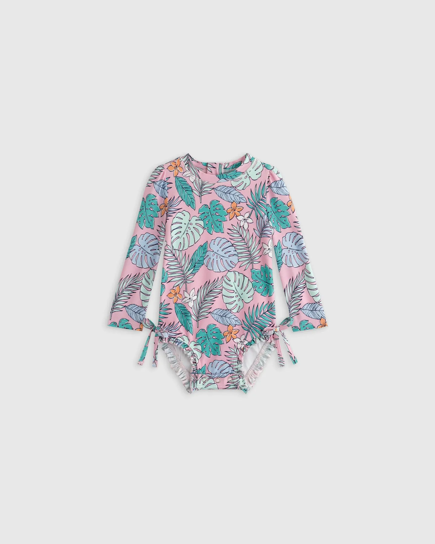 Long Sleeve Tie One-Piece Swimsuit
