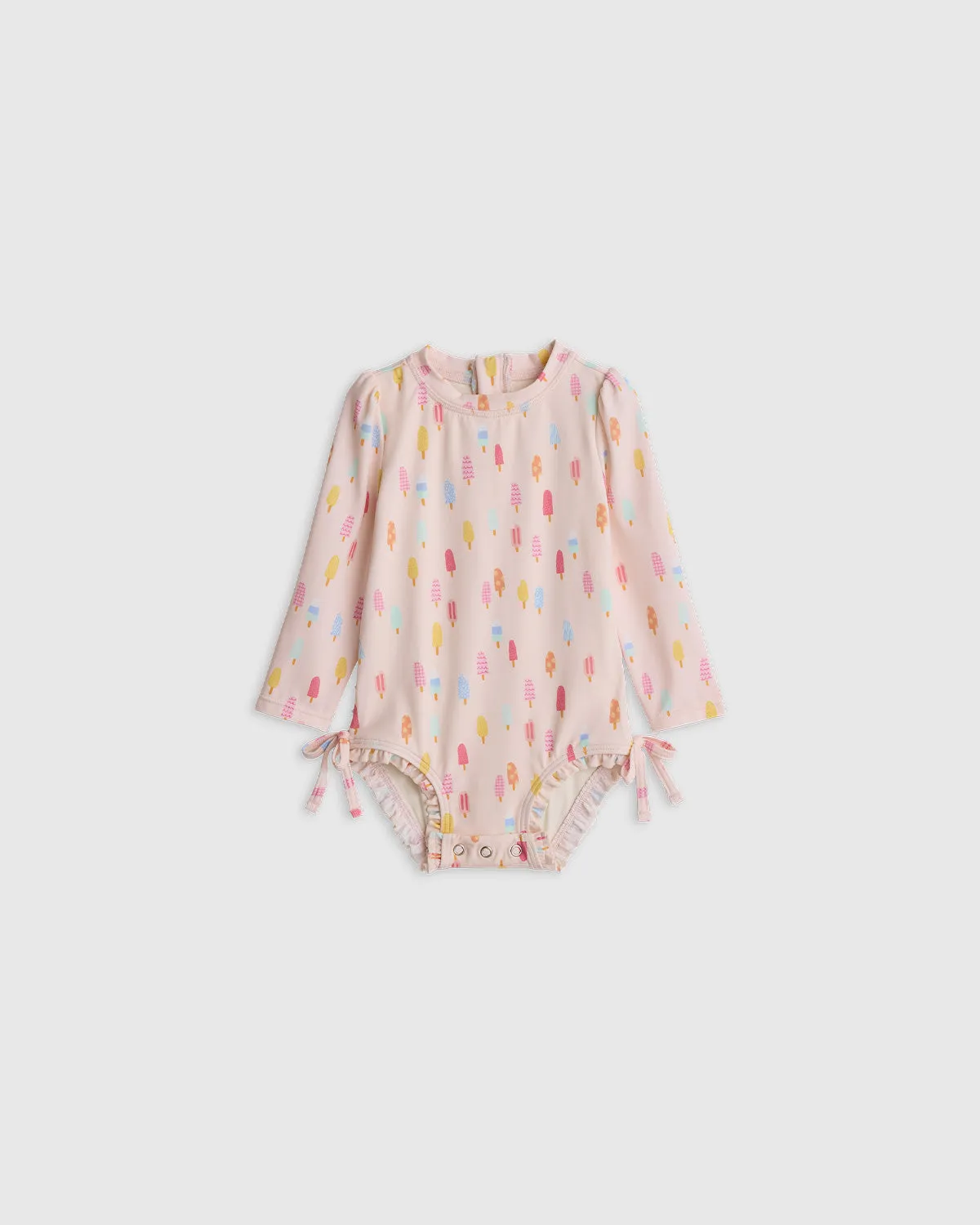 Long Sleeve Tie One-Piece Swimsuit