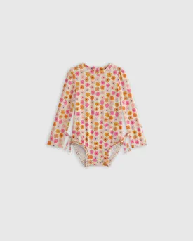 Long Sleeve Tie One-Piece Swimsuit