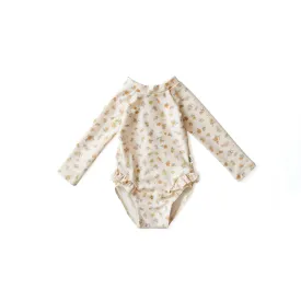 Long-Sleeved Swimsuit with Ruffles - Celeste x Jess Megan