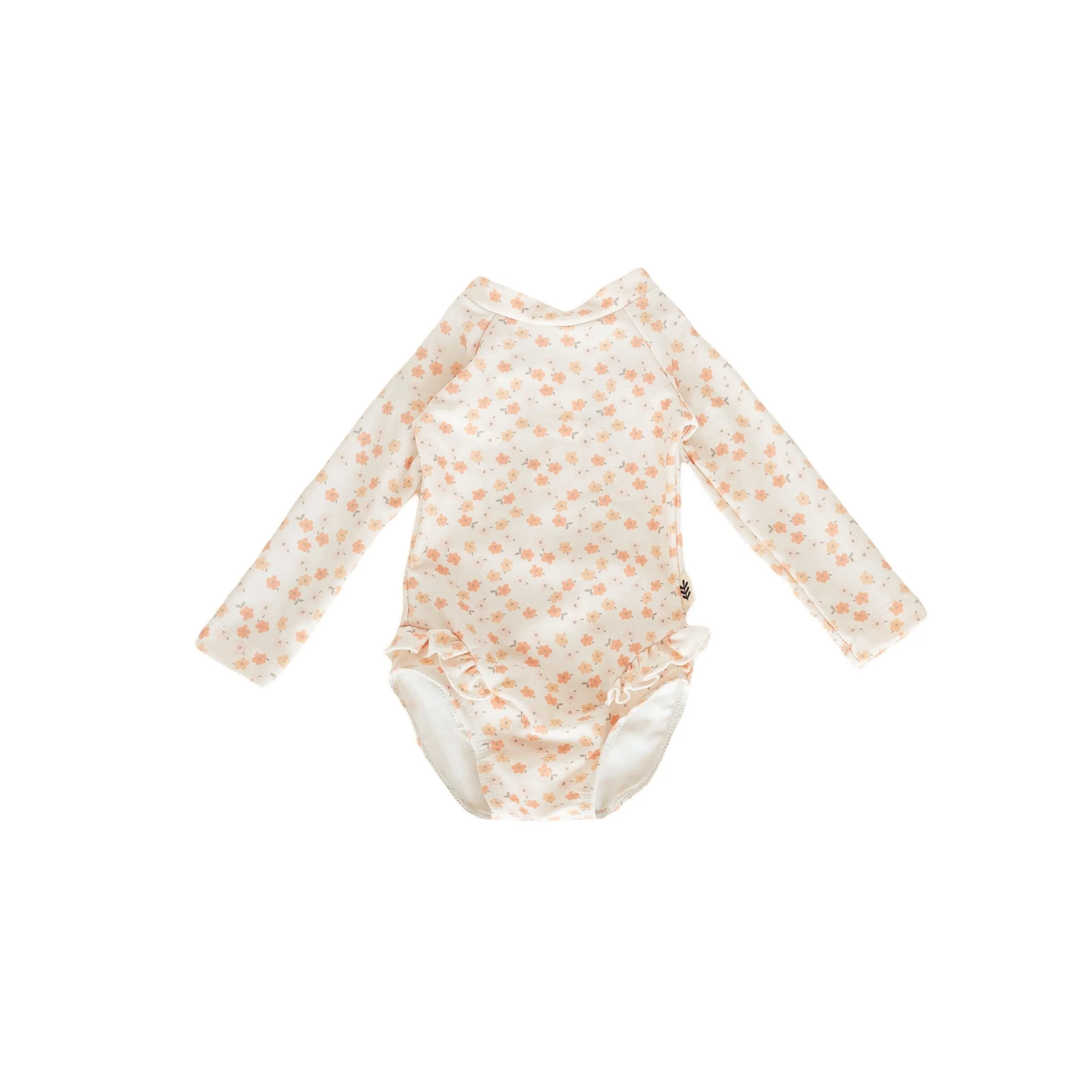 Long-Sleeved Swimsuit with Ruffles - Noemie