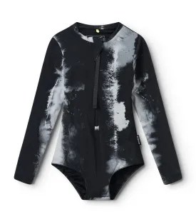 long sleeved tie dye swimsuit