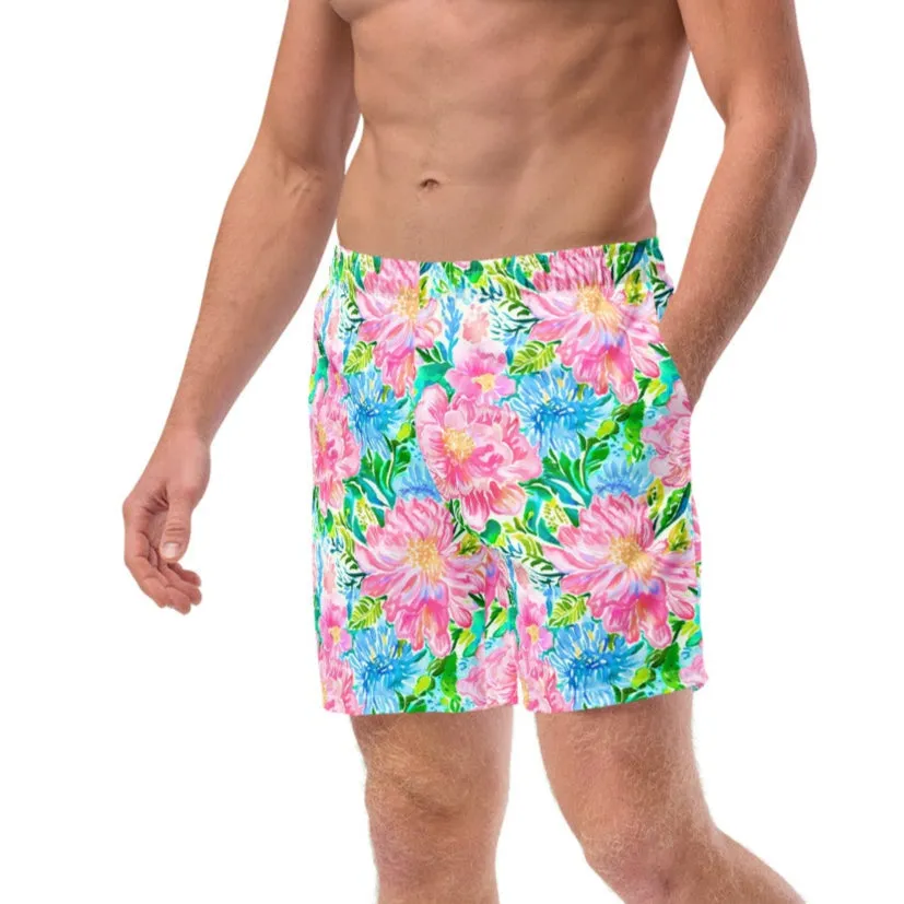 Men's 6.5" UPF50  Recycled Swim Trunks, Preppy Floral