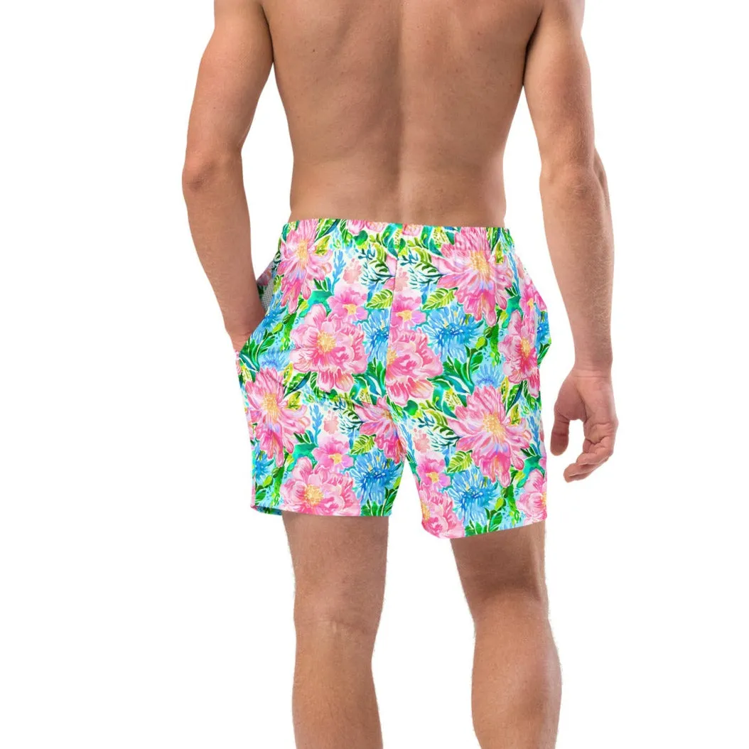Men's 6.5" UPF50  Recycled Swim Trunks, Preppy Floral