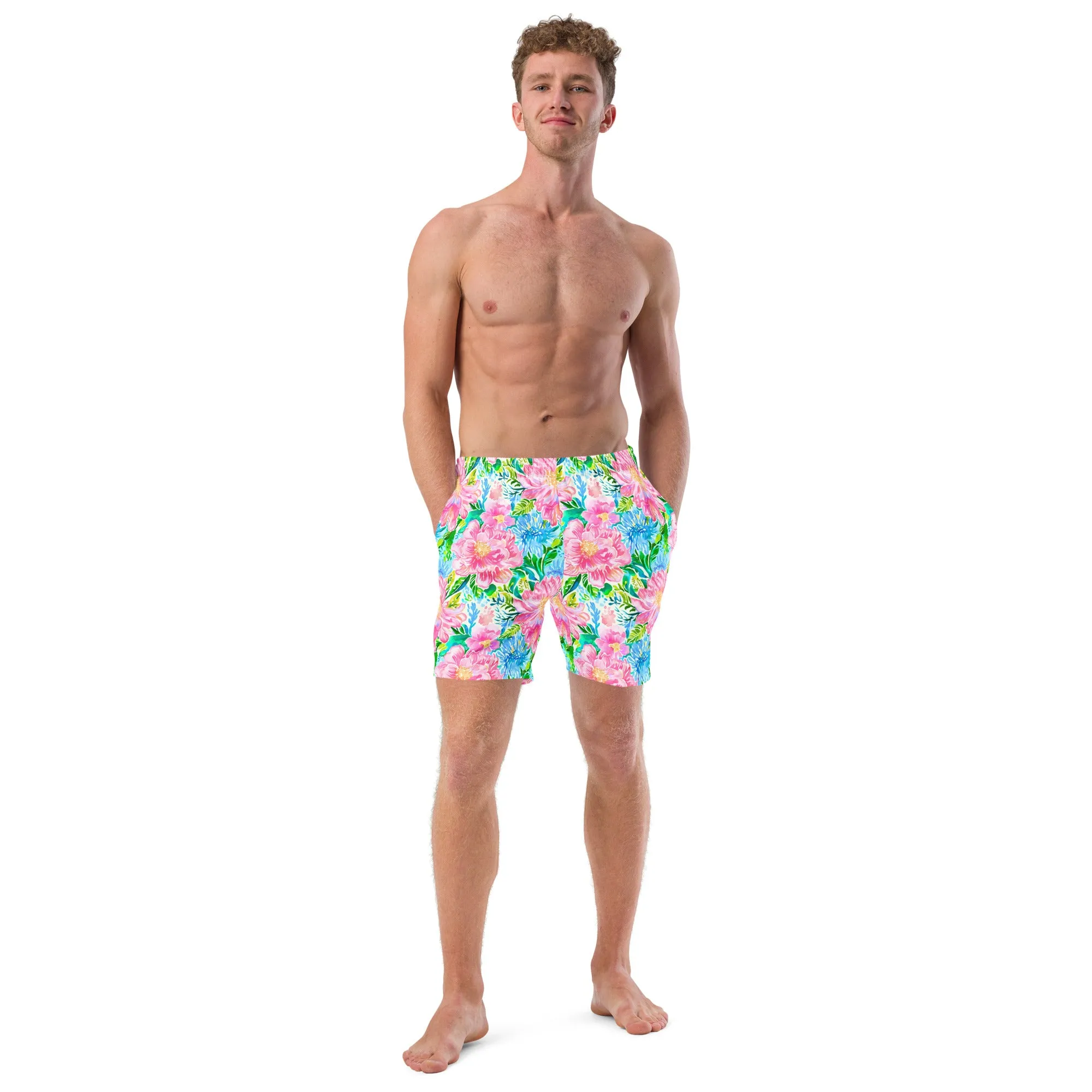 Men's 6.5" UPF50  Recycled Swim Trunks, Preppy Floral
