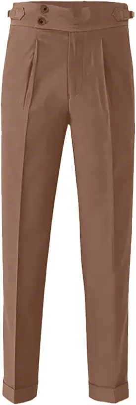 Men's Slim-Fitting High-Waisted Business Pants Lightweight Soft Straight Dress Pants Trendy Casual Versatile Trousers