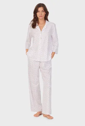 Mini Floral Cotton Long Pajama Set