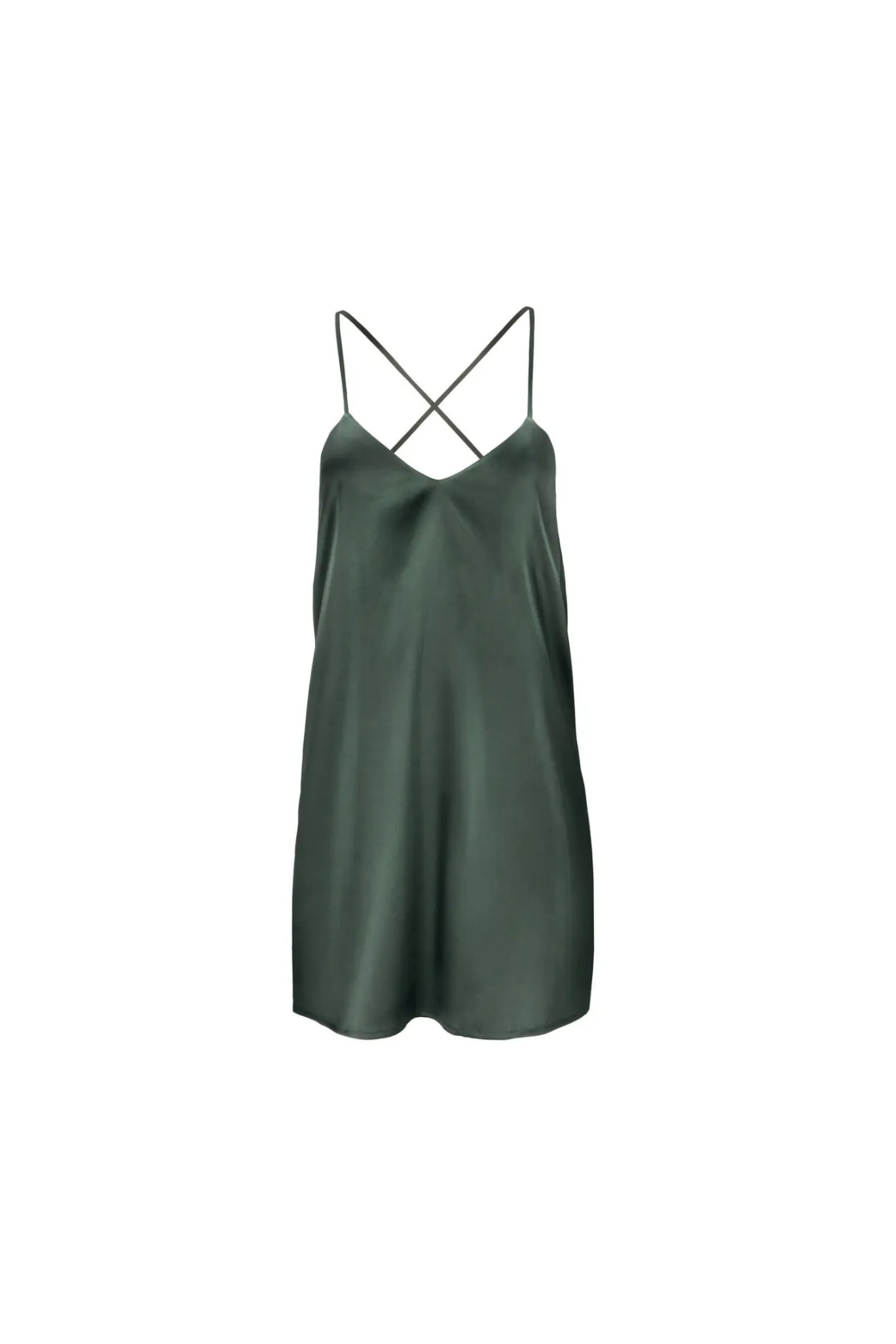 Mulberry Silk Dress 'Patricia' in Rich Green