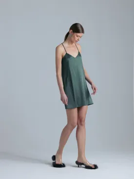 Mulberry Silk Dress 'Patricia' in Rich Green