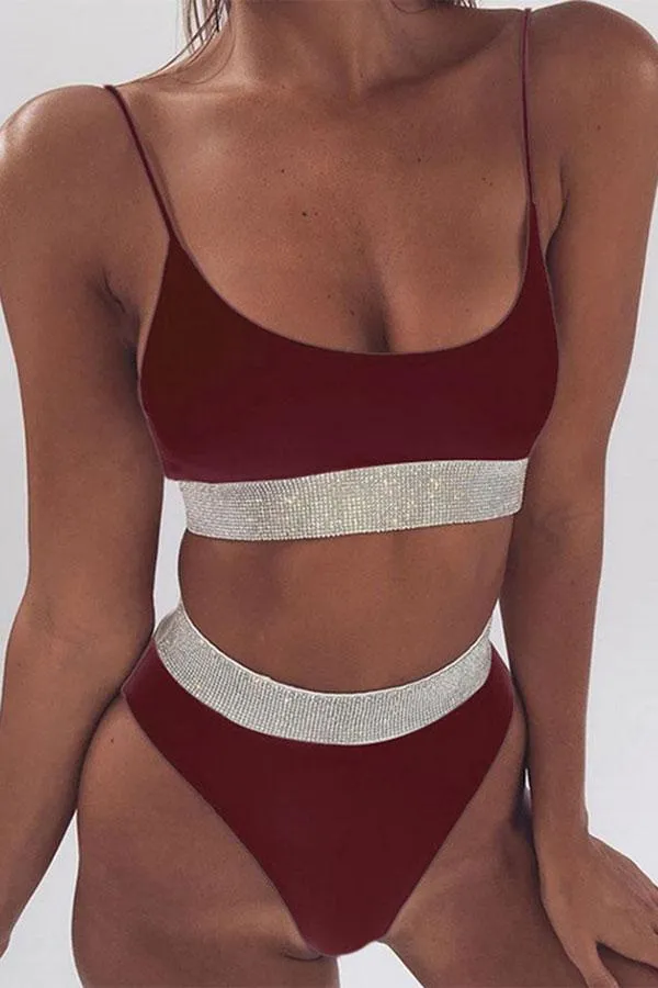 Patchwork Flattering High Waisted Bikini