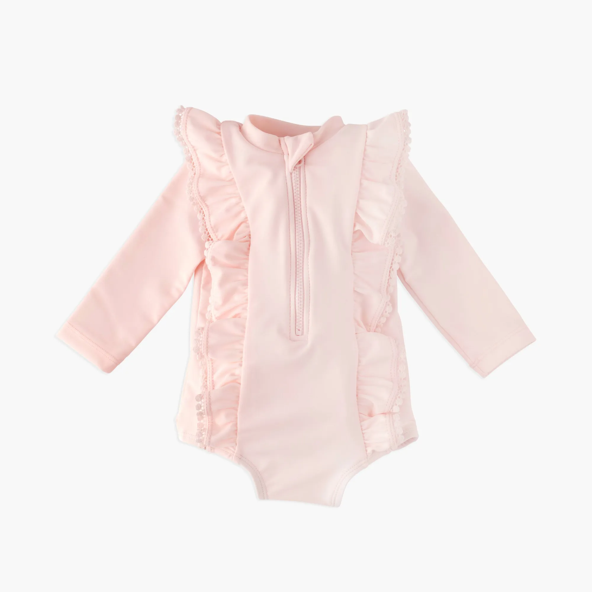 Pink Long Sleeve Swimsuit