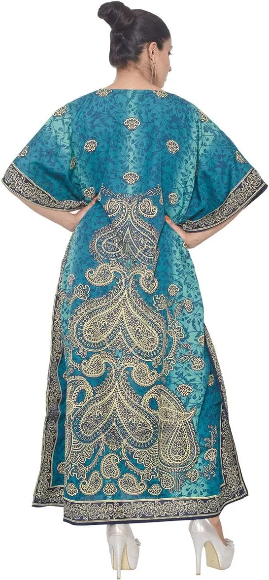 Plus Size Kaftan Dress Tunic Long Maxi Kimono Caftan Gown Nightdress Beach Party Casual Dress