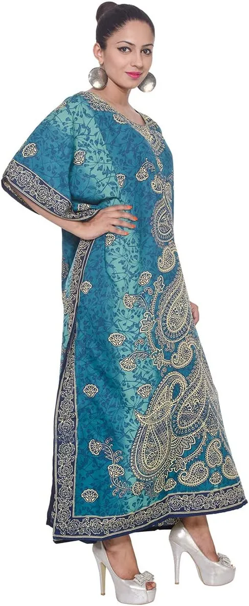 Plus Size Kaftan Dress Tunic Long Maxi Kimono Caftan Gown Nightdress Beach Party Casual Dress
