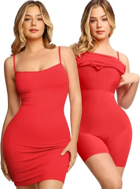 Popilush Summer Dresses for Women 2025 - Club Dress Cocktail Shapewear Mini Dress Spaghetti Straps Dinner Date Night Bodycon