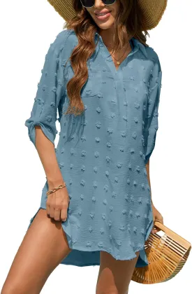 QUCH Swimsuit Coverup for Women,Beach Coverup Dresses Bathing Suit Cover Ups for Swimwear Women Swim Shirt