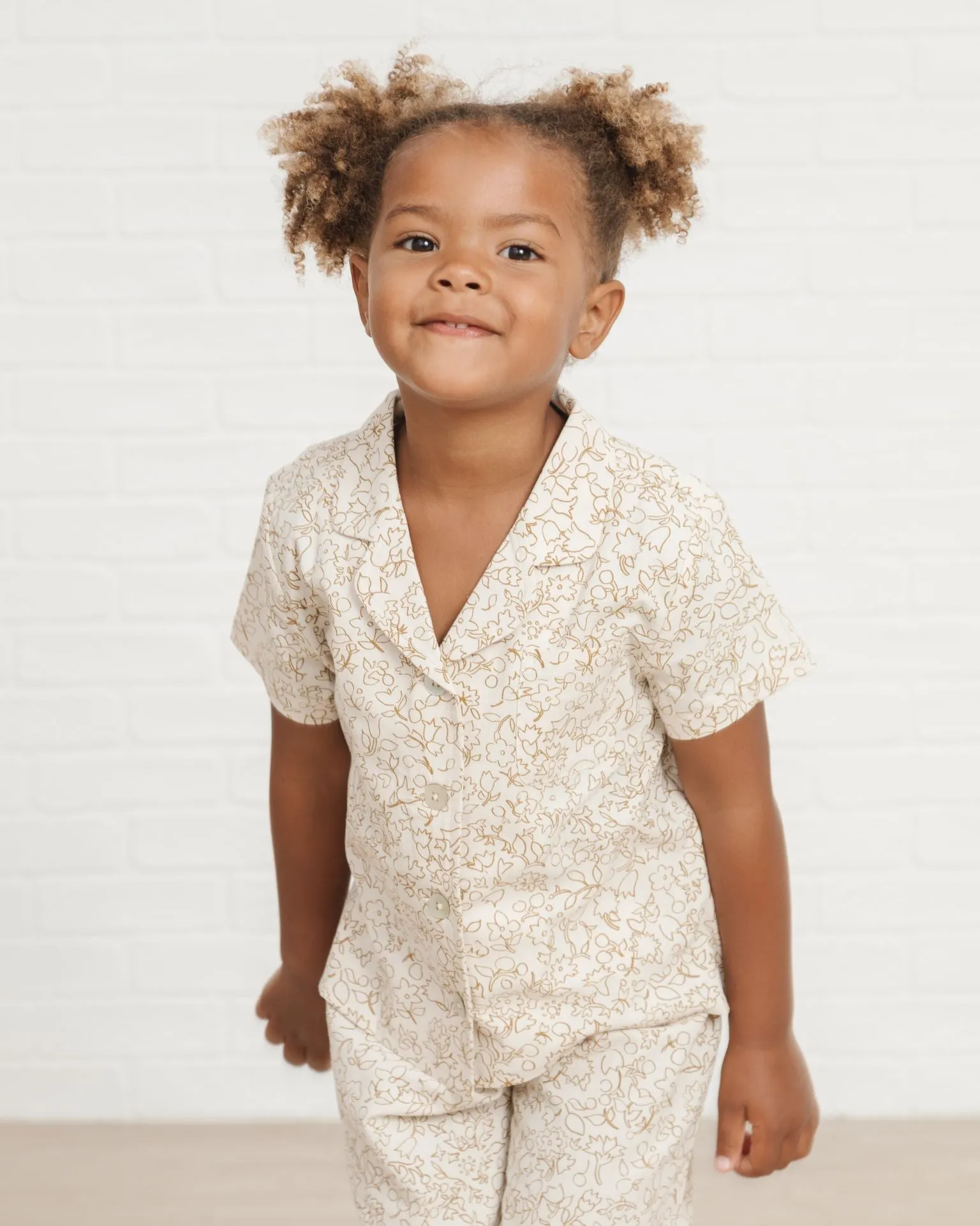 Rylee   Cru Garden Outline Pajama Set - Ivory