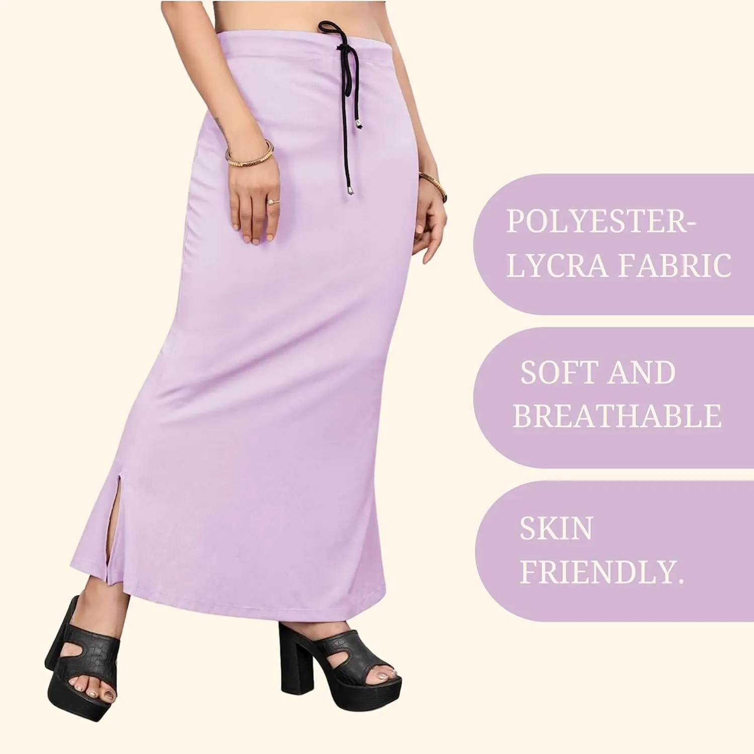 Smizzy Lycra Adjustable Indian Saree Shapewear for Women Petticoat Smooth Curve Peticote Innerwear for Ladies