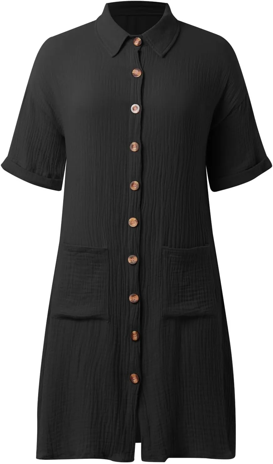 Summer Dresses for Women 2025 Linen Button Down Shirt Dress Midi Sundress Casual Summer Loose Cover Up Vacation Beach