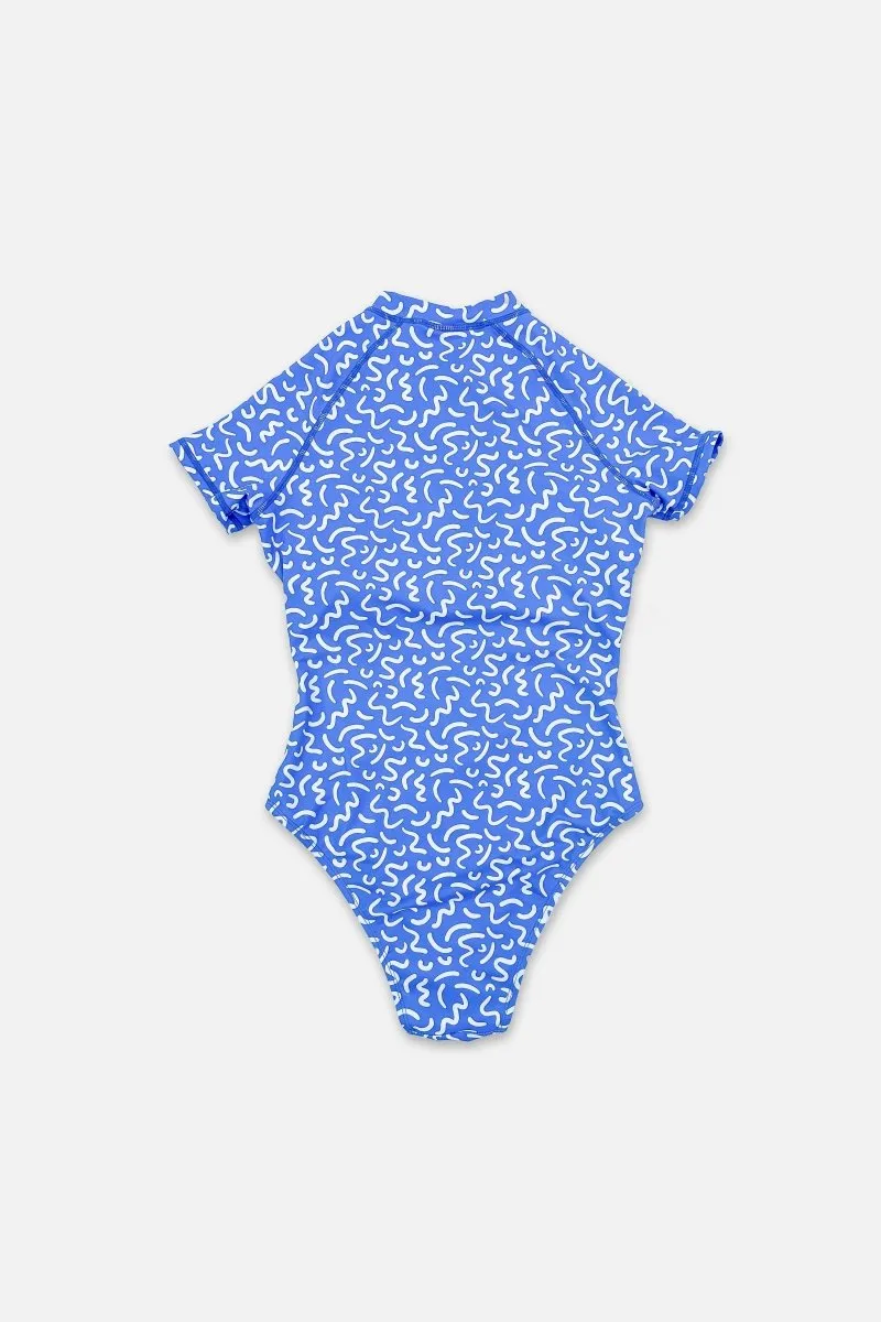Woman swimsuit - Short sleeve - Ocean Vibes