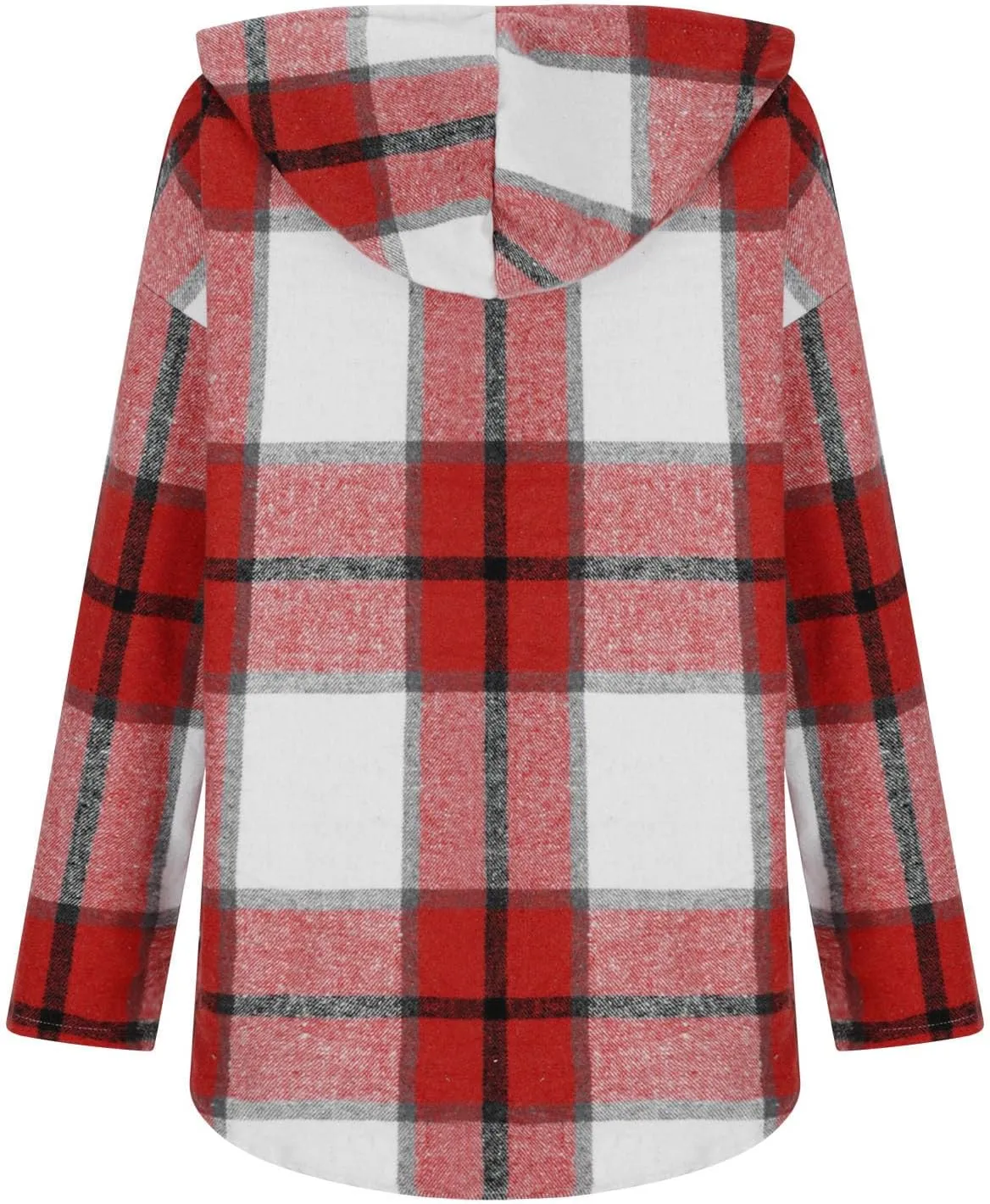 Women 2024 Plaid Hoodies Long Sleeve Drawstring Pullover Hooded Sweatshirts Loose Fit Blouses Tops Fashion Clothes