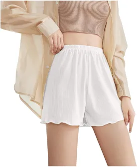 Women Pettipants Loose Half Slip Culotte Shorts Split Skirt for Under Dress Skirts Wide Leg Sleep Shorts