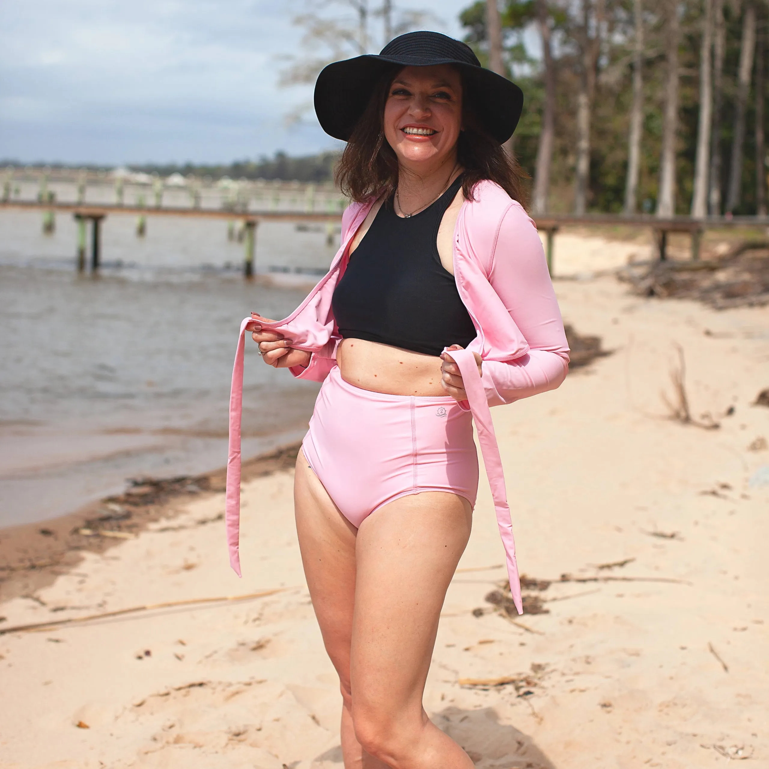 Women's High Waist Bikini Bottoms | "Orchid Pink"
